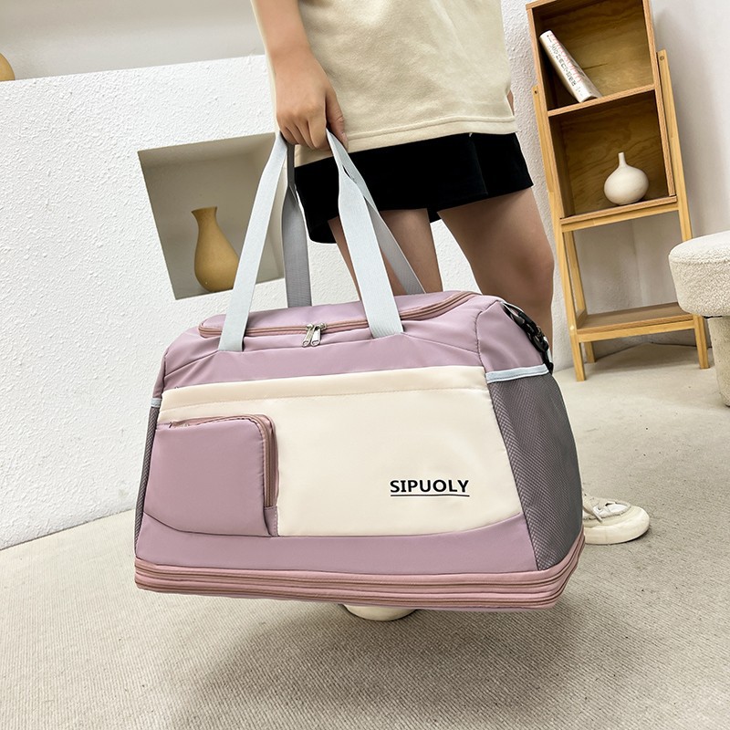 New large-capacity fitness bags, dry and wet separation training bags, luggage bags, waterproof travel bags for both men and women details Picture