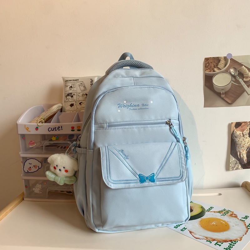Schoolbag for girls, 2025 new style backpack, large capacity, simple and versatile for primary school students, computer backpack for high school students details Picture