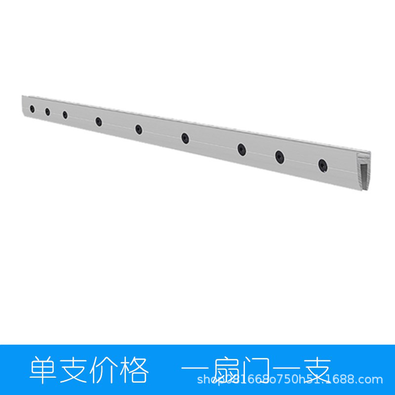 Automatic door long door clip without drilling, 12mm tempered glass door 1-meter clip, rubber gasket door clip without drilling Item Picture