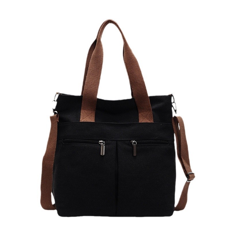 The 2025 new single-shoulder bag for women is a trendy, versatile, simple and fashionable Korean-style large-capacity hand-held and crossbody canvas bag Item Picture