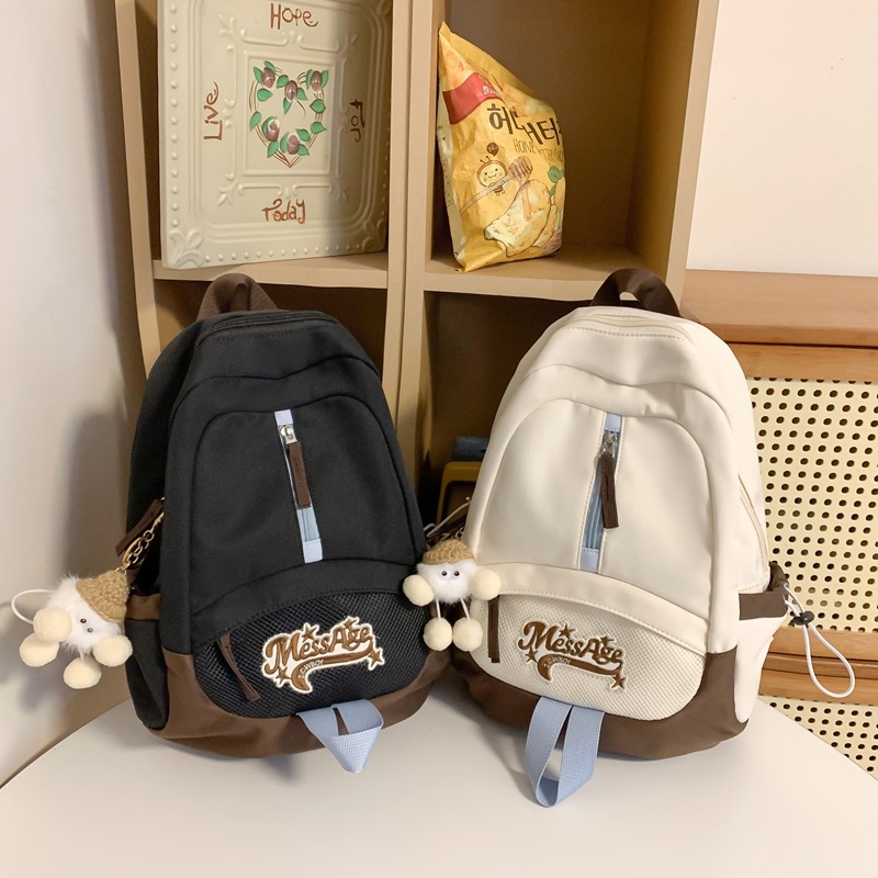 Cross-border Japanese-style college student casual backpack, schoolgirl style retro backpack for girls, lightweight schoolbag for junior and senior high school students Specification drawing