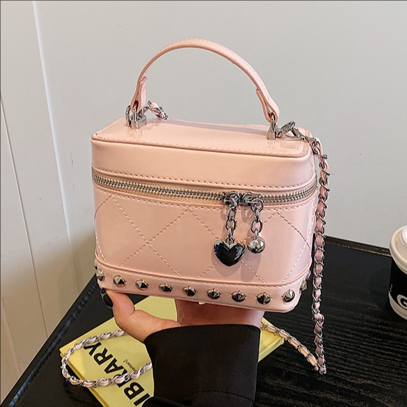 Cross-border high-end box bag, women's casual niche handbag, 2025 new style versatile shoulder bag, fashionable crossbody bag full figure
