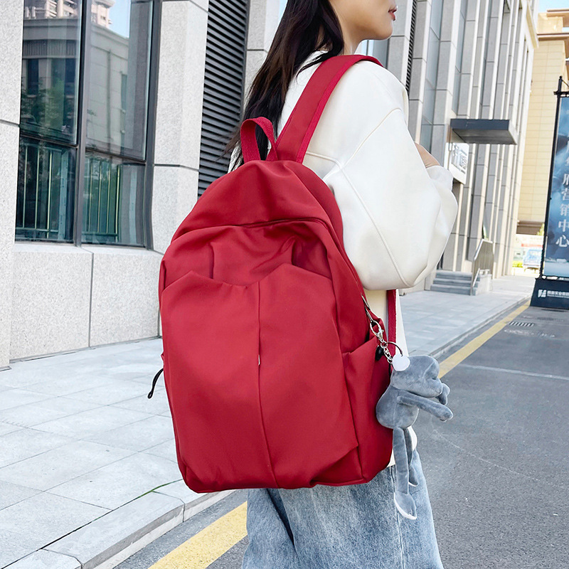 Trendy College student schoolbag, sporty fashion, large-capacity casual backpack, outdoor travel backpack full figure