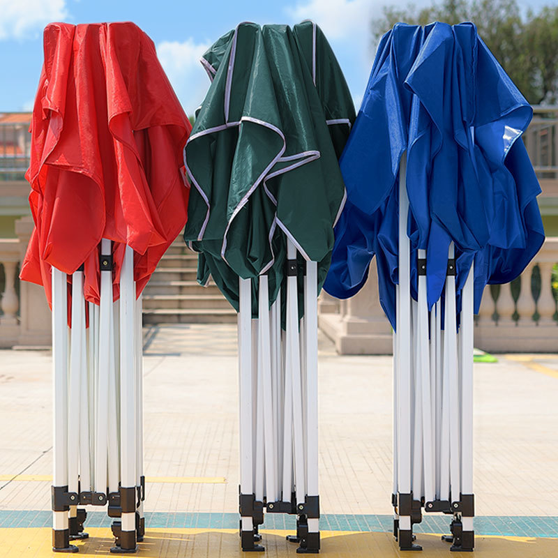 【 Load-bearing capacity 1000 jin 】 Thickened four-legged umbrella tent for street vending, retractable and foldable four-corner sunshade and rain shelter full figure