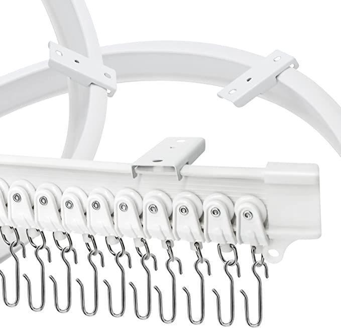 1/2/3/5 meter curved track set, U-shaped curtain curved track pulley installation code screw rubber plug accessories full figure