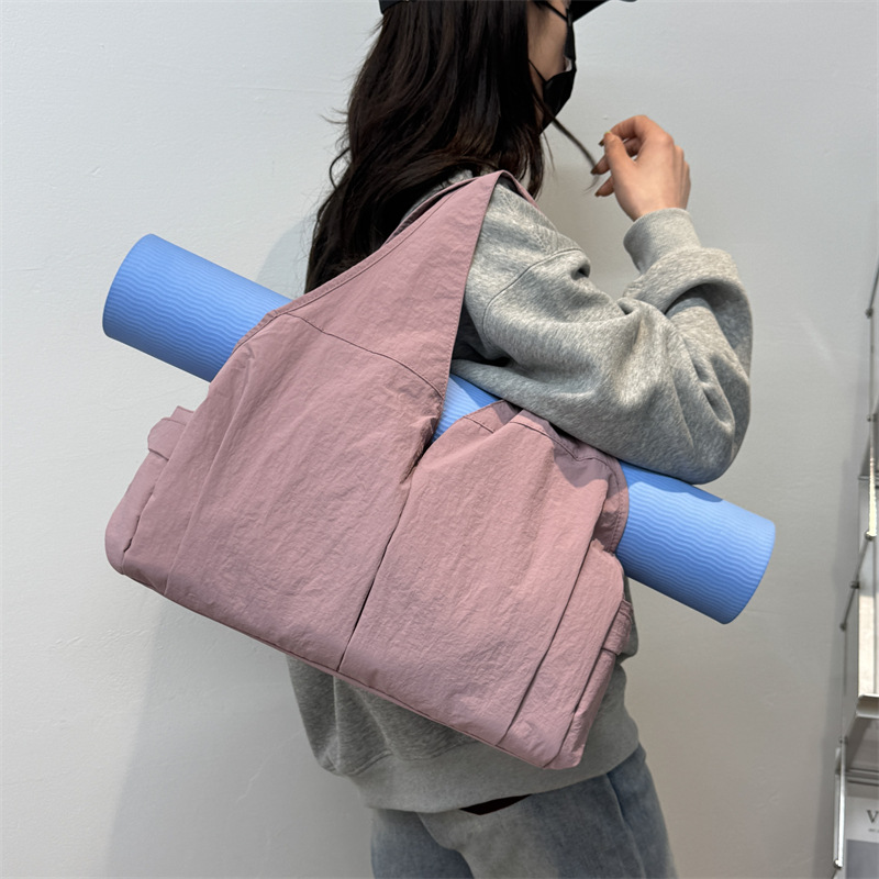 Oxford cloth large-capacity handbag, single-shoulder bag, dry and wet separation, travel, sports and fitness bag, travel bag, yoga bag details Picture