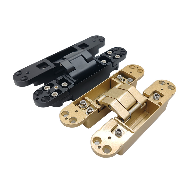 Folding door hinges, invisible door, cross top and bottom invisible new product, three-dimensional adjustable hidden hinges, concealed door hinges Item Picture