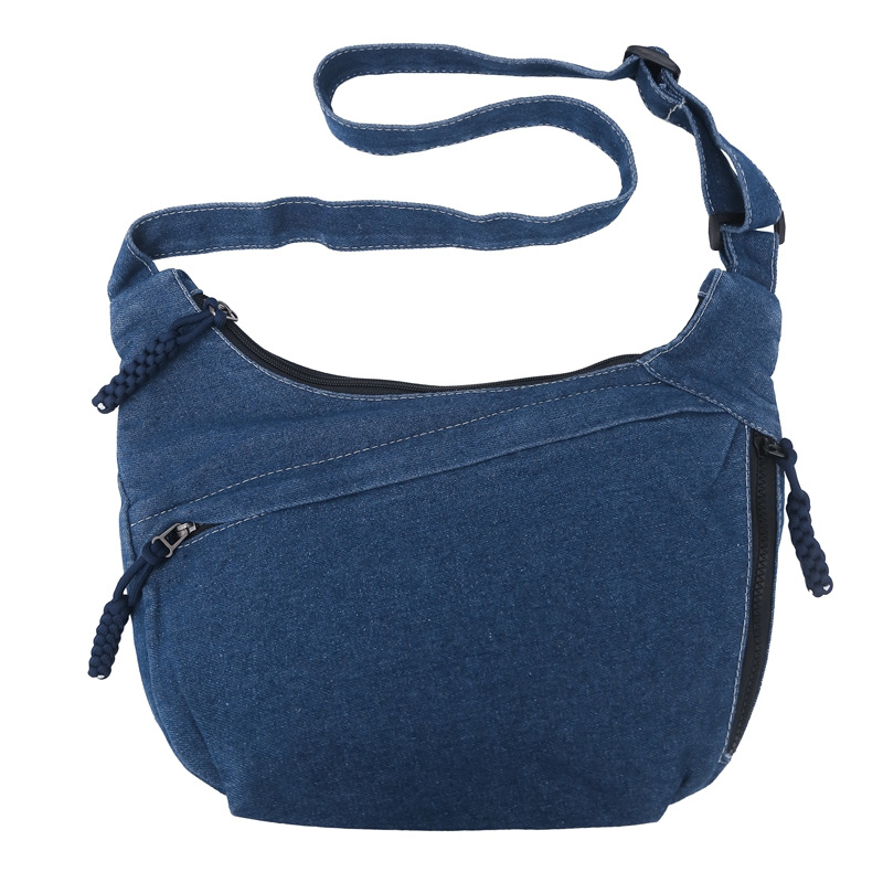 Canvas dumpling crossbody bag for girls, summer 2025 new Korean version, large capacity single-shoulder bag for student commuting Item Picture