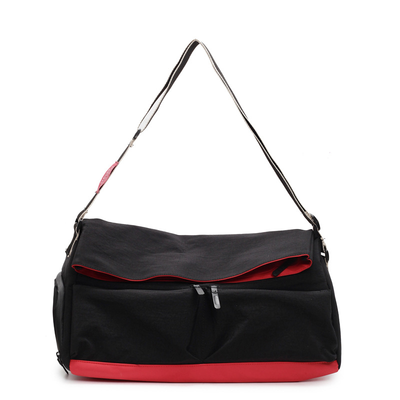 Cool and trendy couple sports and fitness bag, large-capacity casual and simple single-shoulder bag, multi-pocket short-distance storage travel bag Item Picture