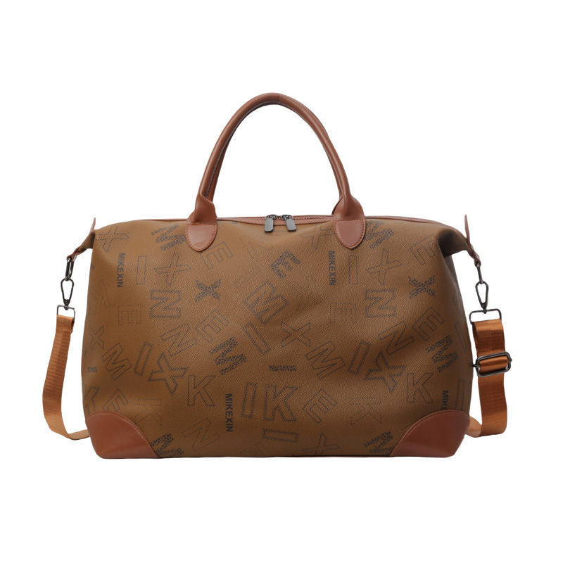 Fashionable letter-printed single-shoulder travel bag, large-capacity portable sports and fitness bag, business trip commuting carry-on handbag Item Picture