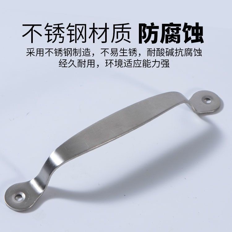 Thickened stainless steel round head handle, exposed solid handle, wooden door handrail, drawer, cabinet, cutting board handle Specification drawing