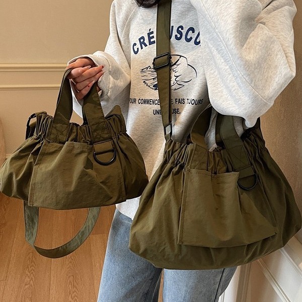 New fashionable women's bag, fresh and clean texture, single-shoulder bun, mother bag, macaron-colored commuter crossbody bag, handbag full figure