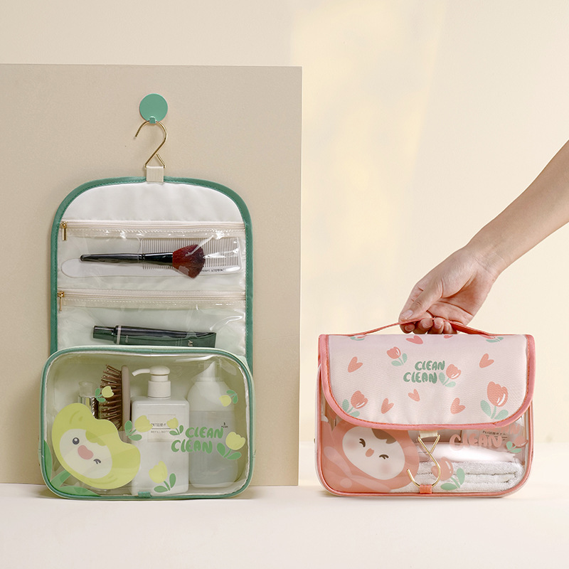 New water-resistant household makeup bag, large-capacity business trip portable handbag, washbasin storage bag, waterproof washbasin bag Application Scenario