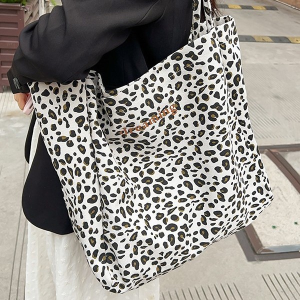 2024 Early autumn new Korean-style fashionable canvas bag, single-shoulder bag, ins style, large capacity, artistic and laid-back style cloth bag for women Specification drawing