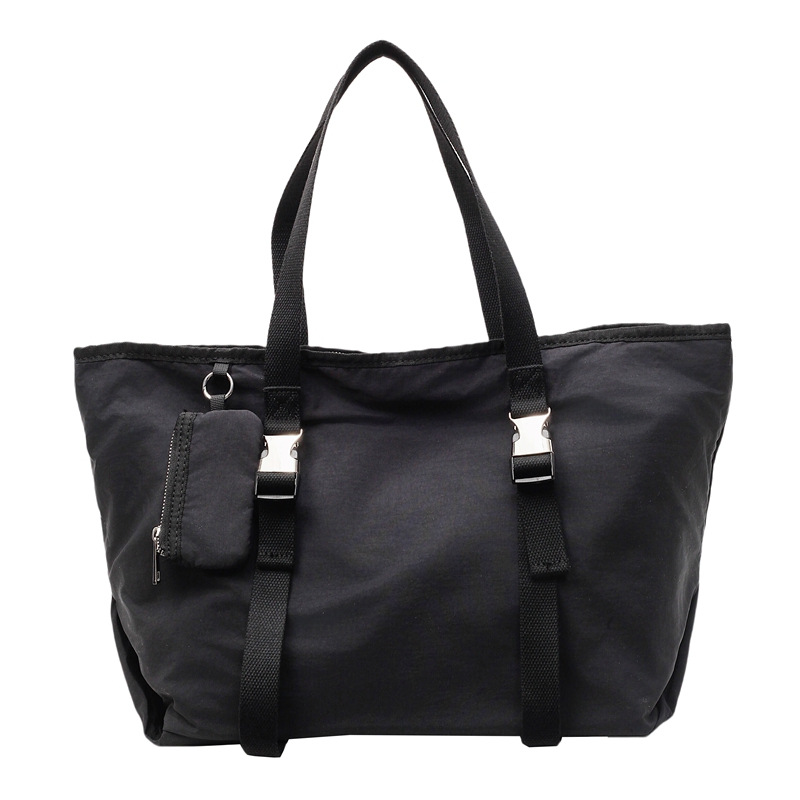 Large-capacity tote bag, women's single-shoulder crossbody large bag, fashionable and trendy casual single-shoulder bag, student class handbag Item Picture