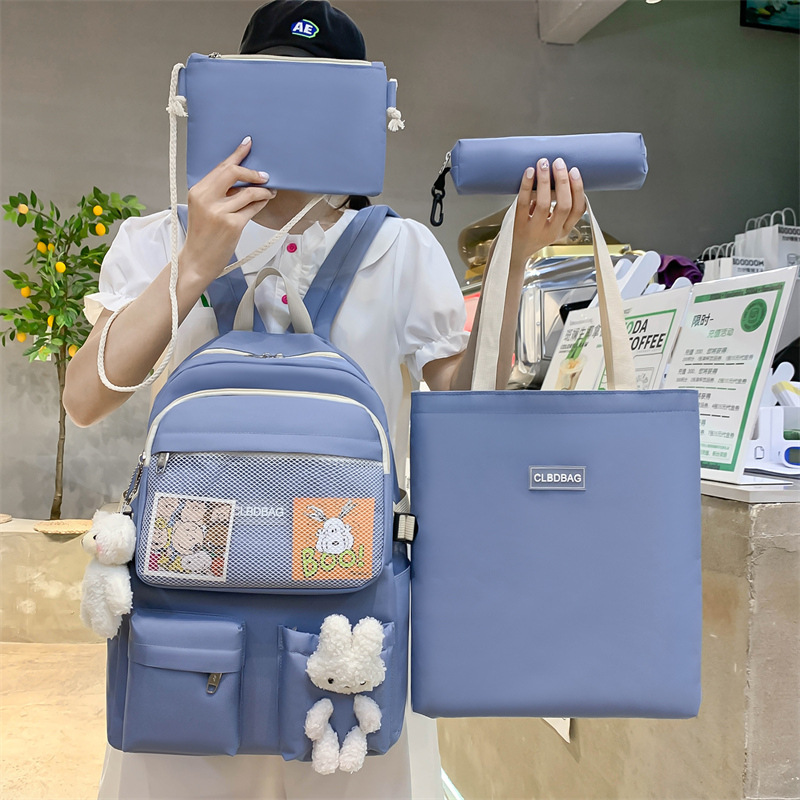 New large-capacity backpack for junior high school students, Japanese-style and Korean-style four-piece backpack for primary school students Specification drawing