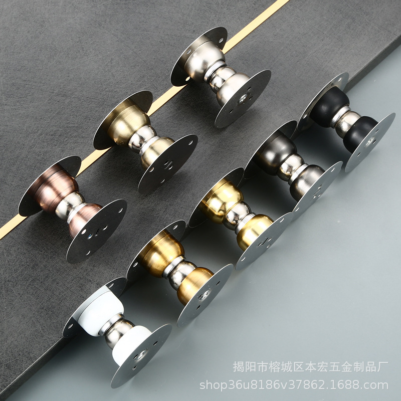 Ultra-short door stop, no need for drilling, strong magnetic anti-collision mini door stop, hotel bedroom wooden door stop, 5 cm windproof details Picture