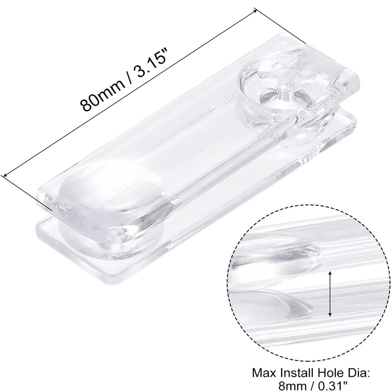 8-piece set of curtain suspension handle, curtain accessories Specification drawing
