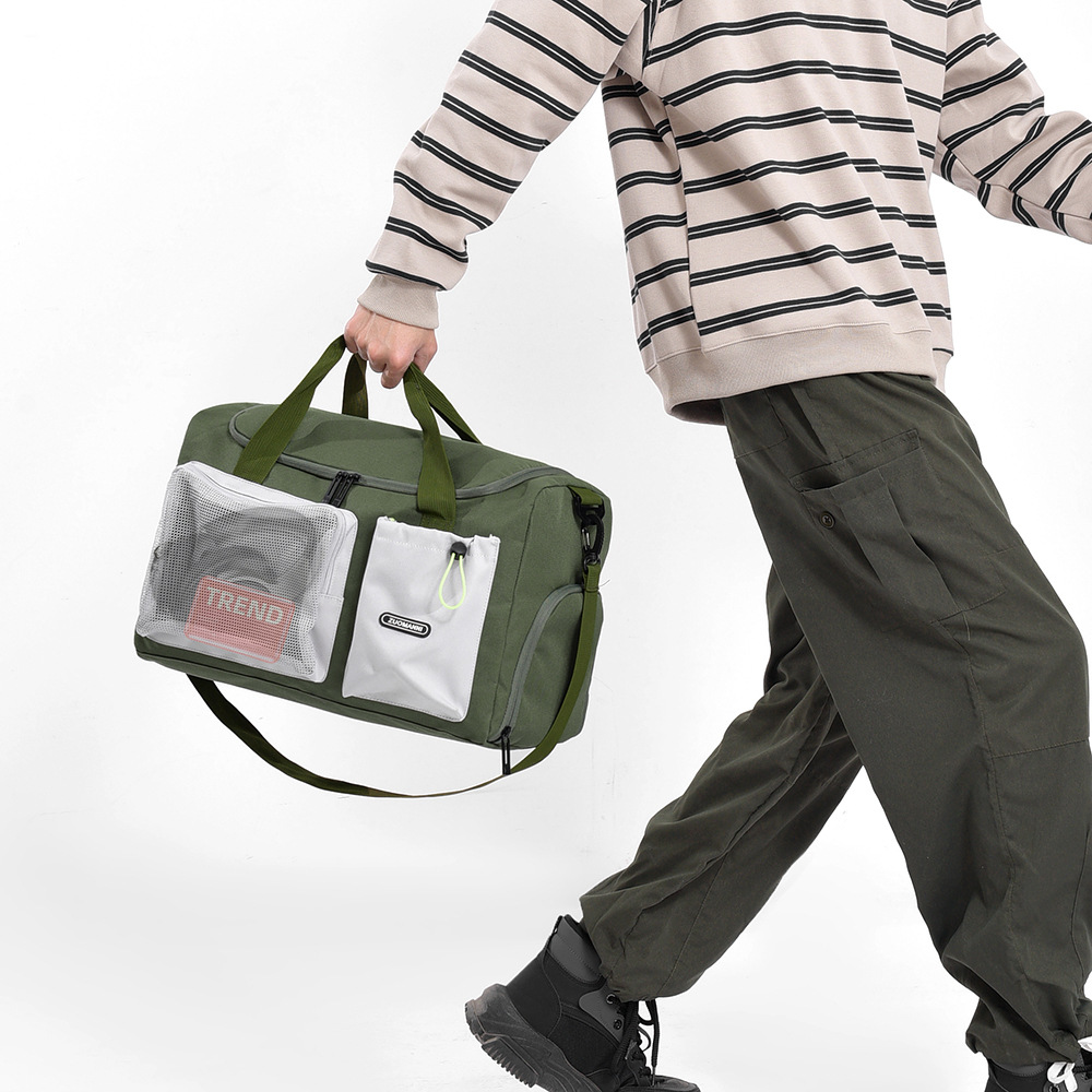 Trendy new fitness bag, outdoor lightweight camping travel storage bag, large-capacity dry and wet separation swimming training bag Application Scenario