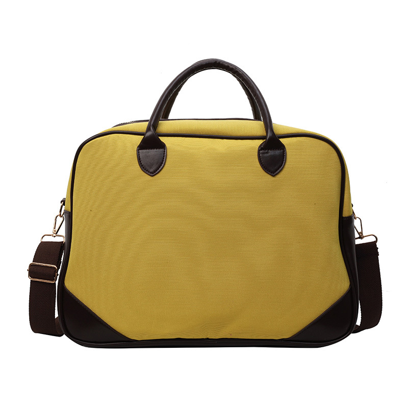 2025 New Korean-style retro travel bag, trendy hand-held yoga and fitness bag, single-shoulder crossbody canvas storage bag Item Picture