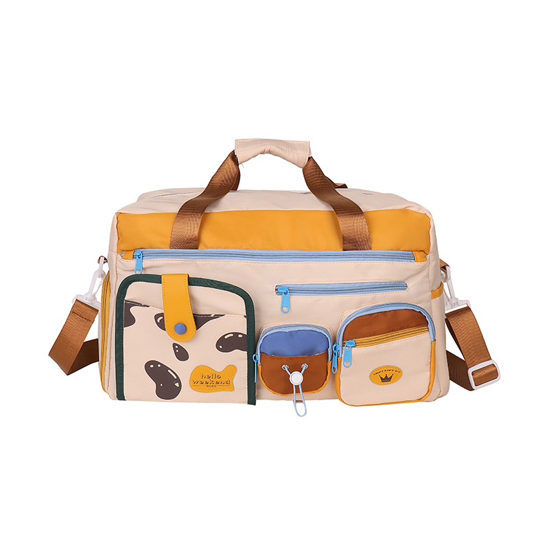 Korean version large-capacity short travel bag, cute girl back-to-school season luggage storage bag, large-capacity lightweight fitness bag Item Picture