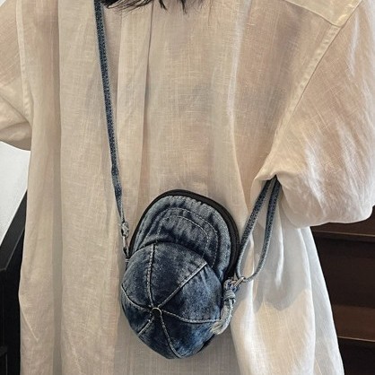 Canvas small bag for women, 2025 new mini phone bag, Instagram trendy and unique hat, couple crossbody small bag full figure