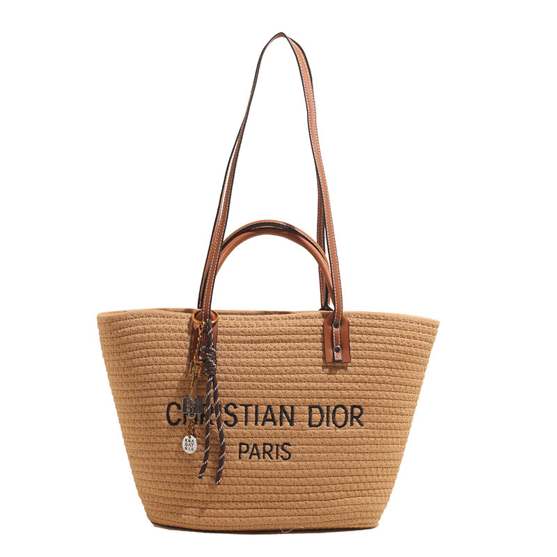 Cross-border 2025 Spring/Summer New high-end, fashionable and versatile single-shoulder bag, women's large-capacity straw woven bag, tote bag Item Picture