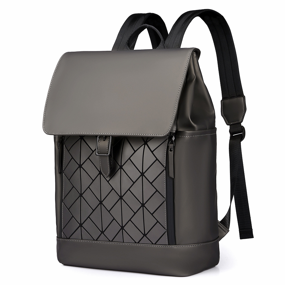 Colorful diamond-shaped casual backpack, large-capacity laser reflective men's travel bag, commuting computer bag for work Item Picture