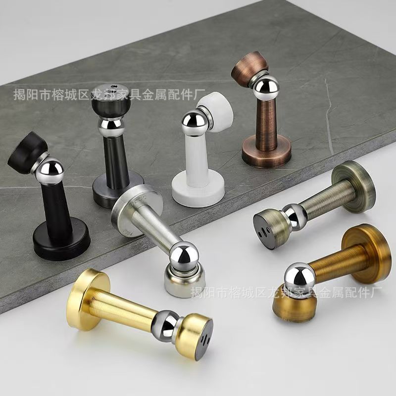 Stainless steel door without drilling, strong magnetic suction, powerful household bathroom and bedroom door wall suction, door collision resistance, anti-collision door stop details Picture