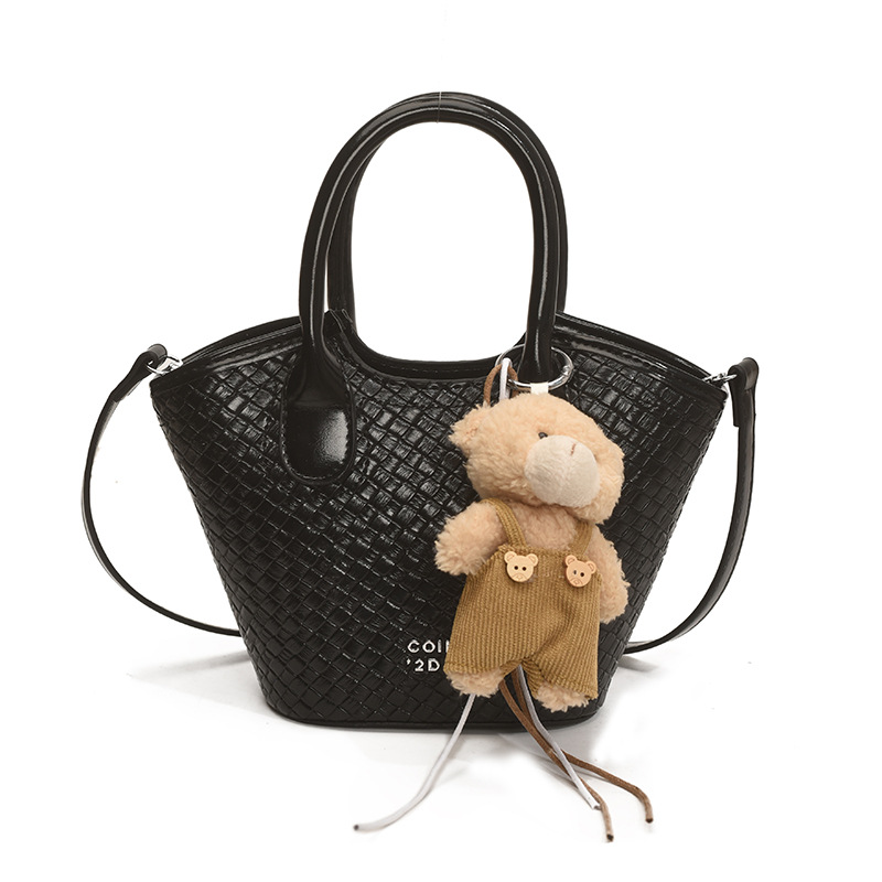 Korean-style casual handbag, simple and high-quality vegetable basket bag, new fashion single-shoulder bag, woven crossbody bag for summer 2025 Item Picture