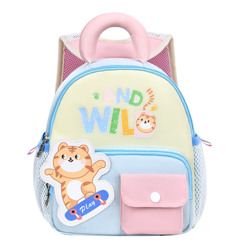New kindergarten schoolbag with cartoon animal patterns, lightweight children 2, waterproof, ultra-light and load-reducing backpack for 1-3 years old 4 Item Picture
