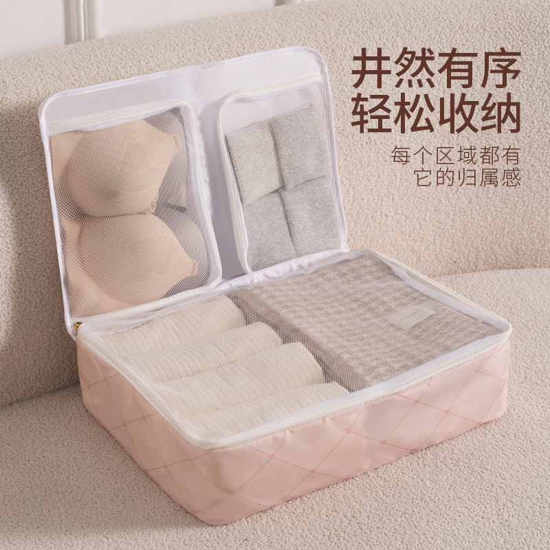 Three-in-one portable travel clothing storage bag, intimate underwear and underpants storage bag, waterproof business trip suitcase for separate packaging Specification drawing