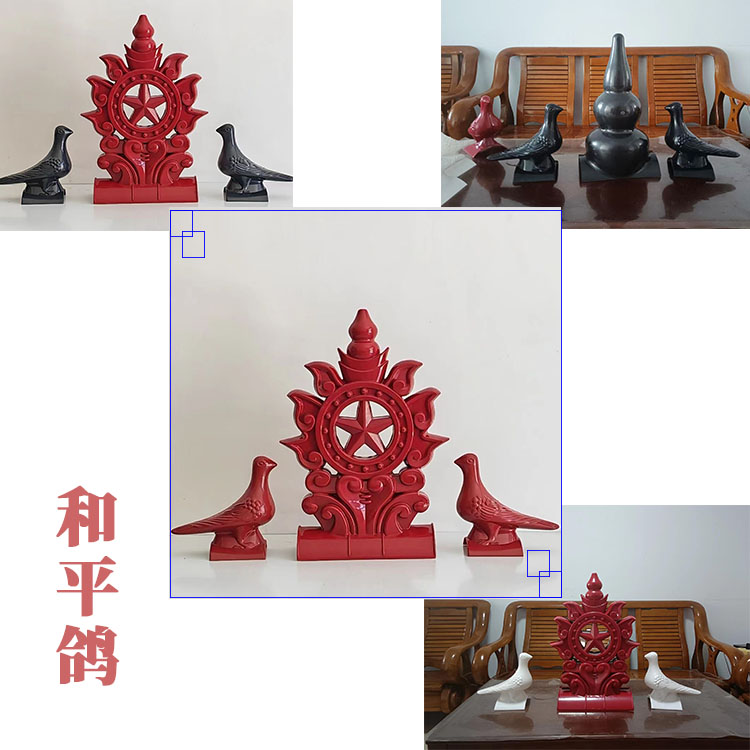 ASA Peace Dove resin tile ridge ancient building accessories Antique Chinese roof decoration dove Factory direct sales full figure