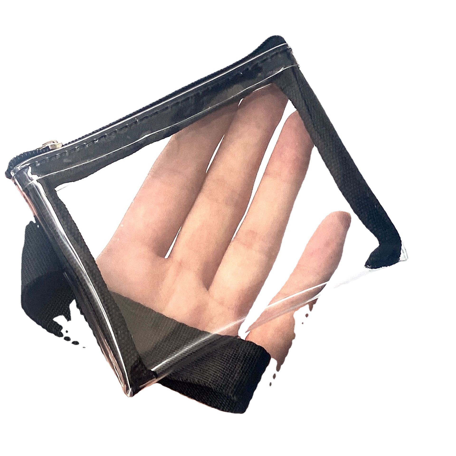 Portable transparent card case, ID card bag, handbag, compact transparent bag with multiple functions, waterproof and lightweight Item Picture