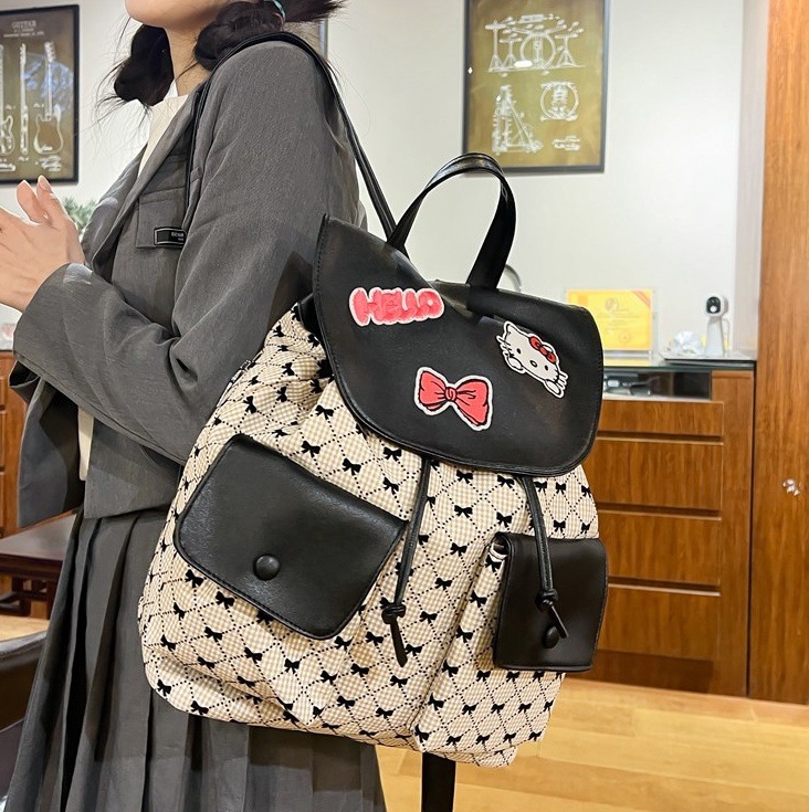 Cute girl schoolbag, junior high school girl, college student 2024 new style backpack, Instagram niche Japanese style versatile backpack full figure