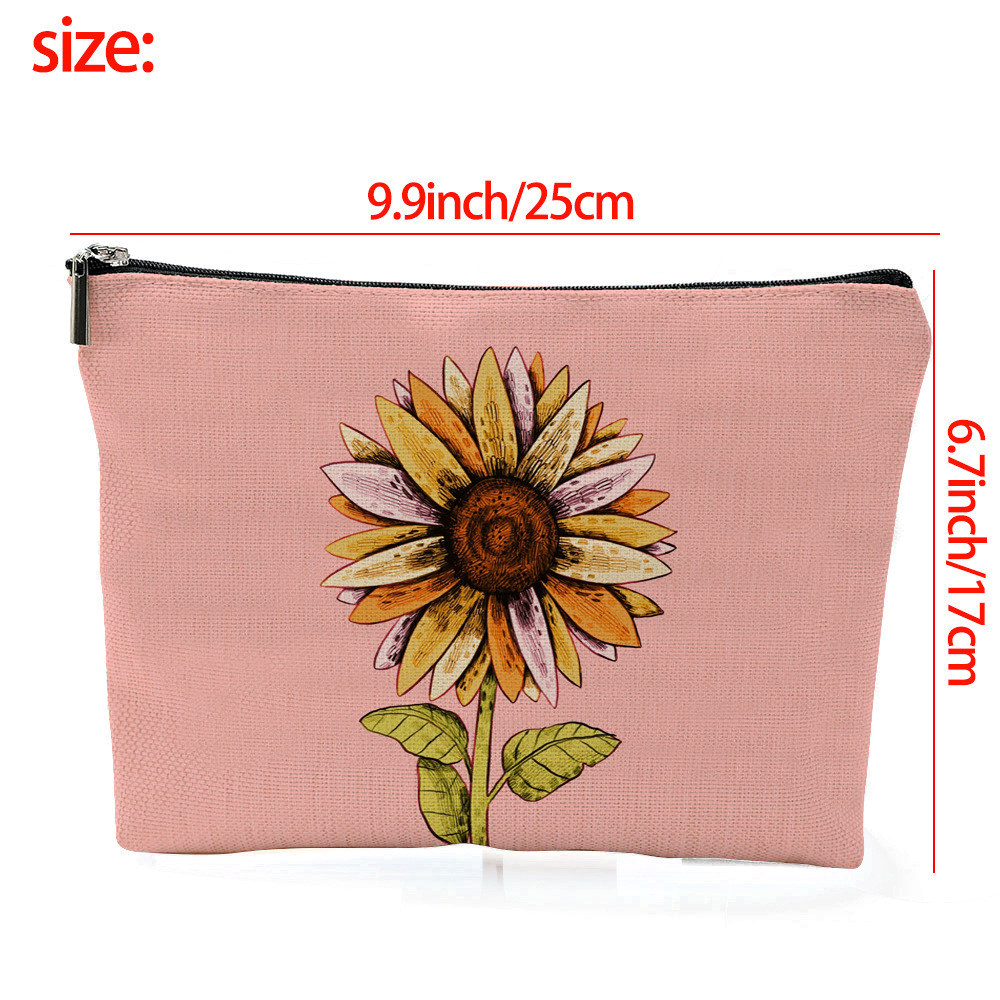 The best-selling Taylor waterproof linen cosmetic bag, loose change toiletries and portable zipper storage bag on cross-border Amazon temu Specification drawing