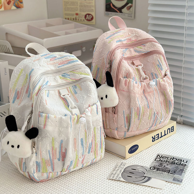 Schoolbag for female college students 2025, cute and soft girl backpack, Japanese-style Instagram casual, light and small backpack full figure