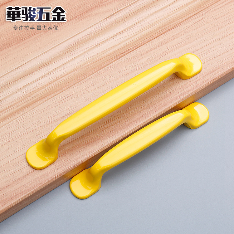 Factory direct supply of modern and simple aluminum alloy color handles, kitchen cabinets, drawers, wardrobes, furniture hardware, door handles wholesale Specification drawing