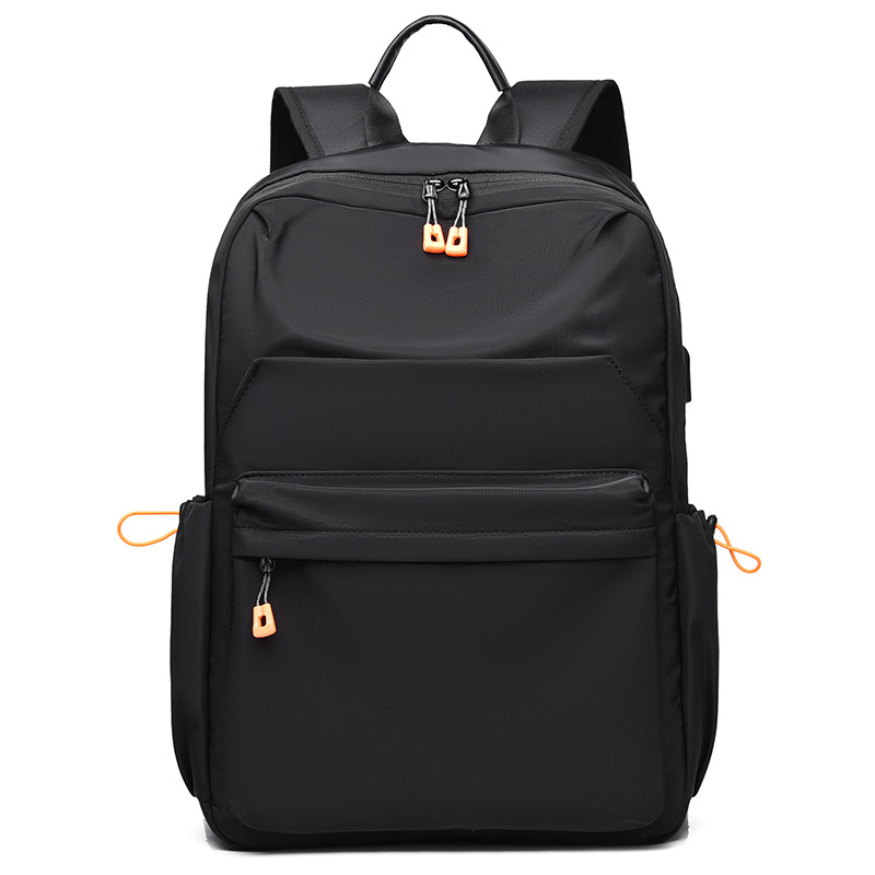 Simple, lightweight, fashionable and multi-functional backpack for men, large-capacity backpack, computer bag, water-resistant and USB charging full figure