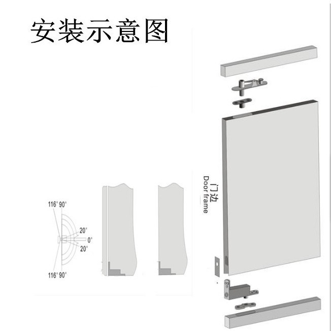 Hidden wooden Door design silent buffer door Closer, precision export hydraulic hinge,Door Closer Item Picture
