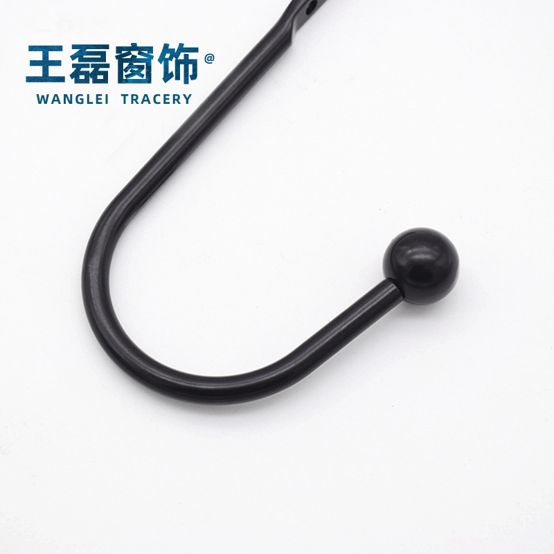 Cross-border supply of aluminum alloy material stainless steel curtain wall hooks, U-shaped curved hooks, fixed curtain hook manufacturers' supply Specification drawing