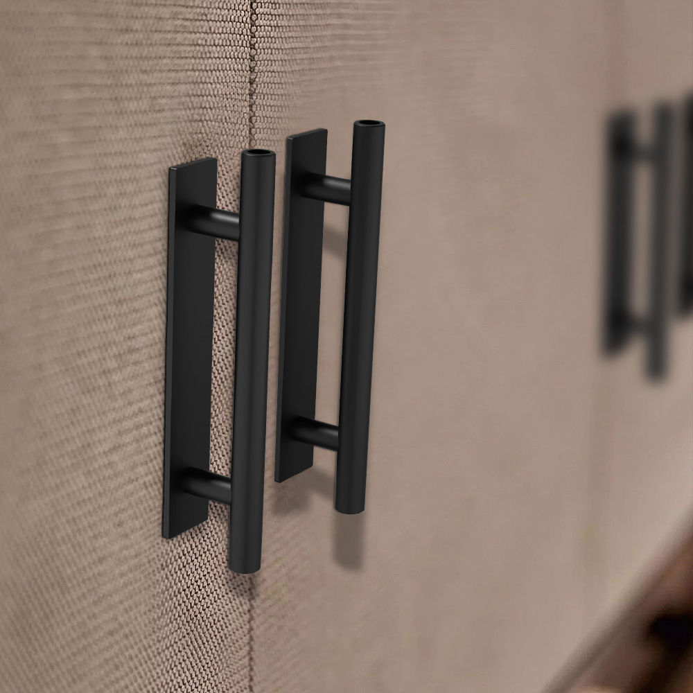 Modern and simple self-adhesive handles for drawers, cabinets, sliding door handles, sliding door handles, black handles full figure