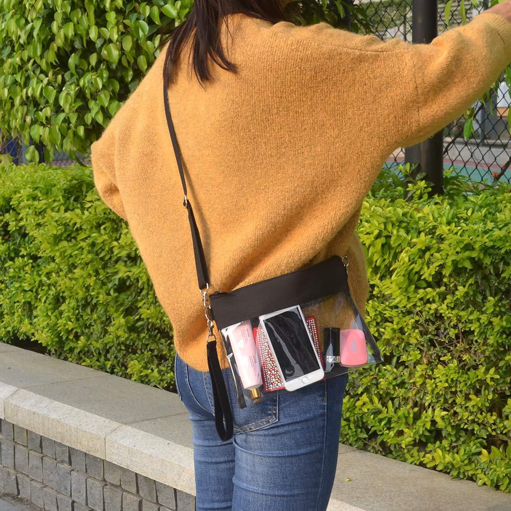 Customized transparent PVC crossbody bags, stadium loose change and mobile phone waterproof storage bags that are popular on Amazon Specification drawing