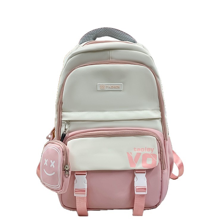 The new large-capacity, wear-resistant and stylish backpack for junior and senior high school students can be carried on their shoulders during class Item Picture