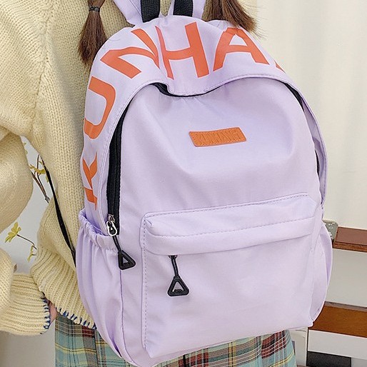 New large-capacity schoolbag, versatile backpack, student backpack, fresh, fashionable and trendy backpack, letter print schoolbag Application Scenario