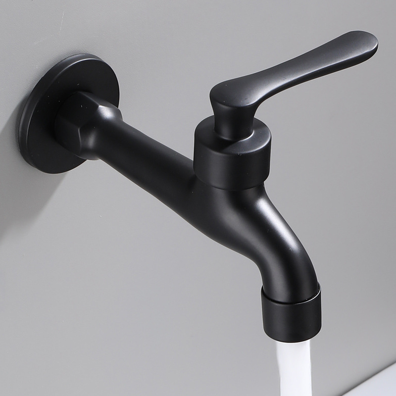 Wholesale black fully automatic washing machine faucet, special all-copper mop sink, stainless steel household water nozzle, quick full figure