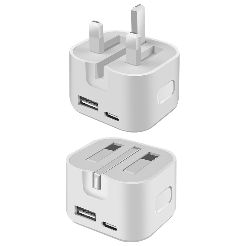 The Hong Kong version PD British standard A+C dual-port 35W foldable foot British standard charger is suitable for Apple 15 and Samsung mobile phone chargers Item Picture