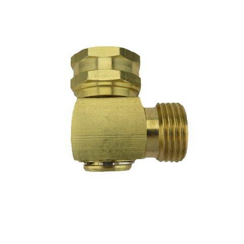 Garden hose rotary elbow connector 90-degree solid brass tube joint hose twist protector Item Picture