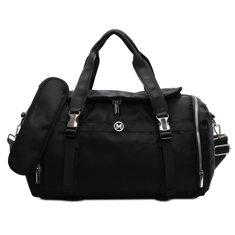 Independent shoe compartment portable sports and fitness bag, large-capacity multi-functional travel bag, adjustable shoulder strap short-distance luggage bag Item Picture