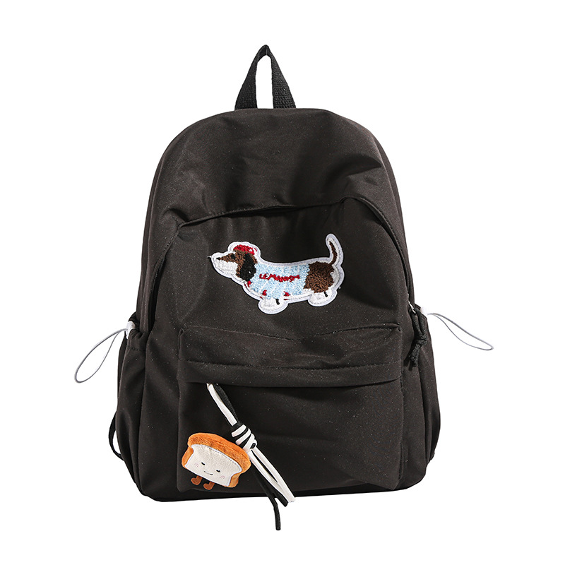 Cute and fresh student backpack, sweet and large-capacity junior high school backpack, simple and casual travel backpack for girls Item Picture
